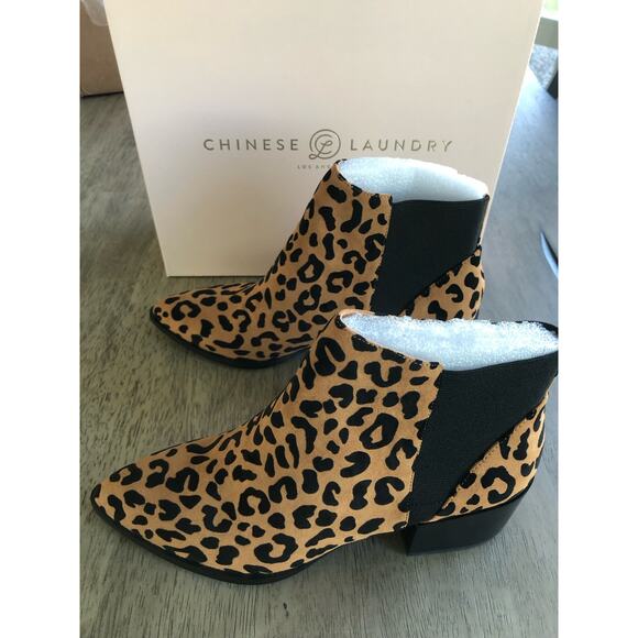Chinese Laundry Finn Leopard Ankle Boots - 8.5 - Picture 4 of 8